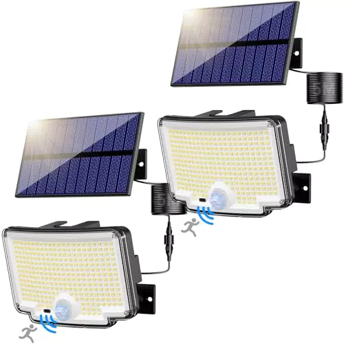 Nipify Faretti Solari a Led da Esterno con Sensore di Movimento e Telecomando