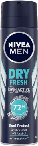 NIVEA MEN Deodorante Spray Dry Fresh con Formula Dual Active