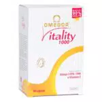 Omegor Vitality Integratore Omega-3 90% Trigliceridi Certificato IFOS 5 Stelle - EPA 535mg DHA 268mg Olio di Pesce Purissimo
