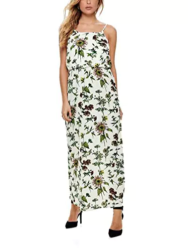 Only Onlwinner SL MaxiDress Noos Wvn Vestito, Nero, 44 Donna