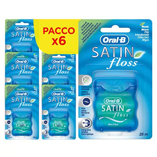 Oral-B Filo Interdentale Satin Floss Menta 25m - Resistente a Strappi