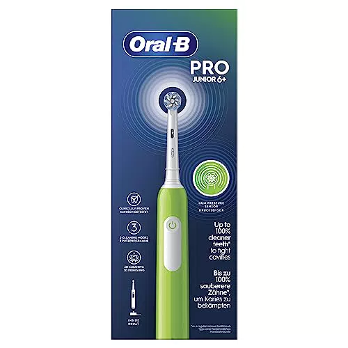 Oral-B Spazzolino Elettrico Junior Ricaricabile +6 Anni con Sensore di Pressione