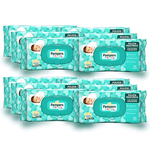 Pampers Acqua Pura Salviette Delicate, 9 Confezioni da 52 Pezzi