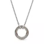 Collana Pandora con cerchi bicolore