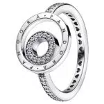 Anello PANDORA Cerchi con Logo e Pavé