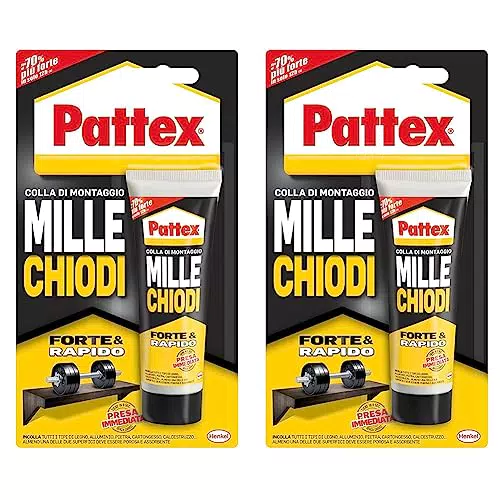 Pattex Millechiodi Forte & Rapido: Adesivo di Montaggio Extra Forte
