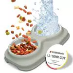 Petipy - Ciotola per cani antiscivolo in acciaio inox resistente