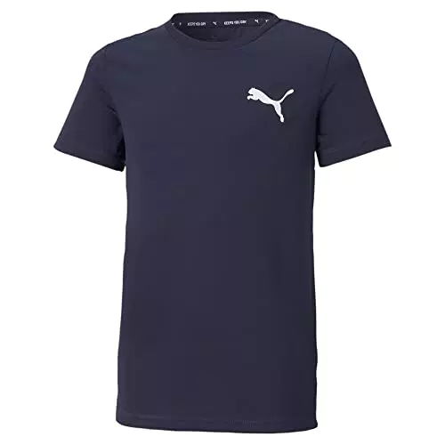 PUMA Active Small Logo Tee per Ragazzi - T-shirt Sportiva Comfortabile