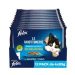 Purina Felix Ghiottonerie Cibo Umido per Gatti con Salmone e Tonno