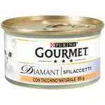 Purina Gourmet Diamant Cibo Umido per Gatti Sfilaccetti con Tacchino