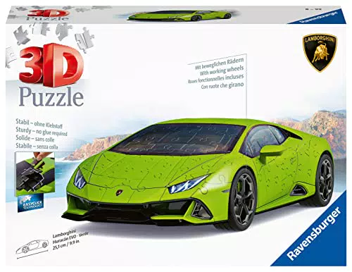 Ravensburger - Puzzle 3D Lamborghini Huracán Evo - Età Consigliata 8+