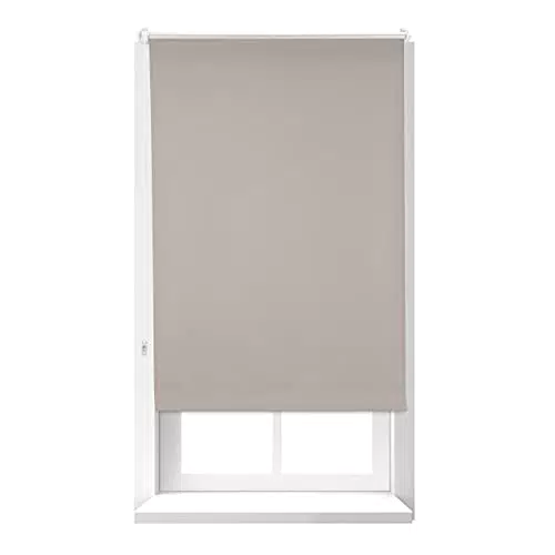 Relaxdays Tenda a Rullo Termica Oscurante con Staffa - Modello Marrone