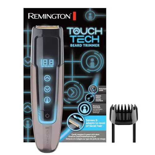 Regolabarba Uomo Remington MB4700 - Regolazione Lunghezza 0,4-18mm - Touch Screen Digitale - Batteria agli Ioni - Ricarica USB - Touch Tech