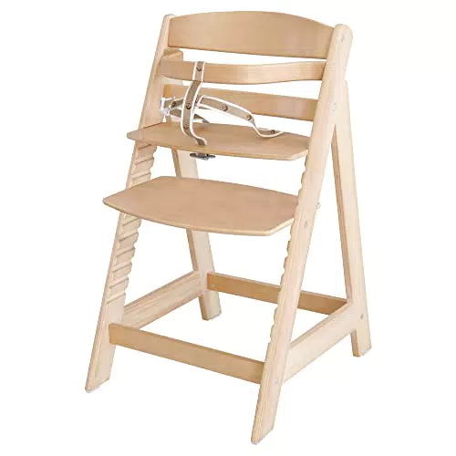 Seggiolone Scalabile in Legno Naturale con Altezza Regolabile - Marca: Sit Up III