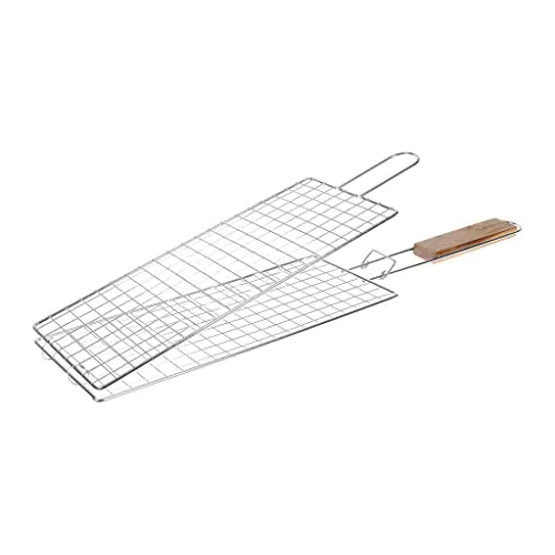 RUECAB 1079 - Griglia Doppia Estensibile per Barbecue in Acciaio Inox