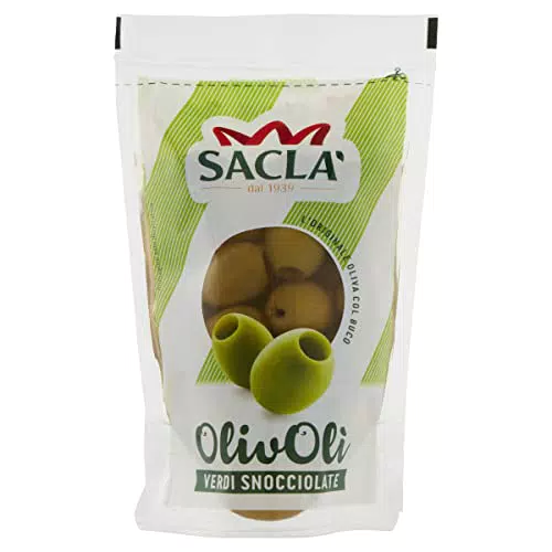 Saclà, OlivOlì, Olive Verdi Denocciolate, Ideali per Aperitivo