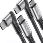 SAFUEL Cavo USB C 90° PD 100W Ricarica Rapida per iPhone 15, iPad, MacBook, Samsung
