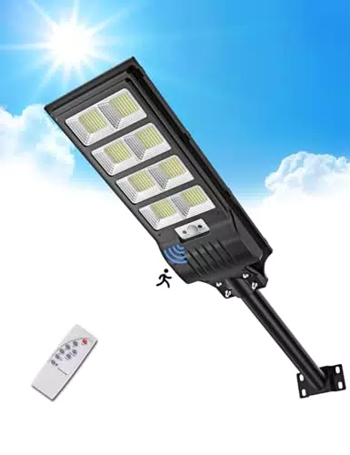 Lampione Solare LED Esterno Sararoom con Sensore Movimento e Telecomando