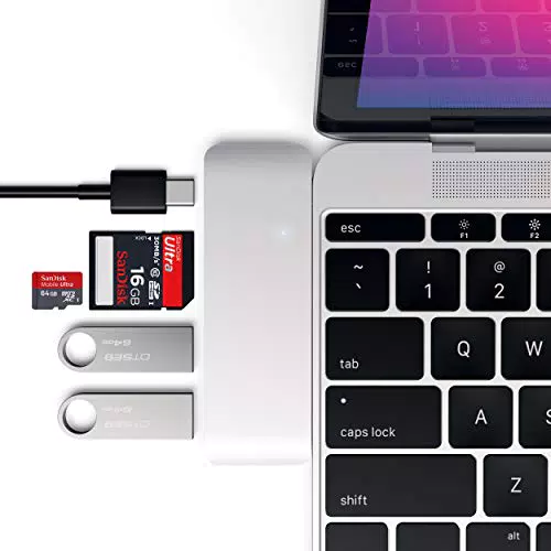 Satechi USB 3.0 3-in-1 Combo Hub in Alluminio USB-C per MacBook Pro/Air, iPad Pro/Air, Mac Mini, iMac M1