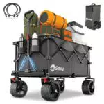Sekey Carrello Spiaggia Pieghevole con Freni, Modello SE4011, Ruote Grandi