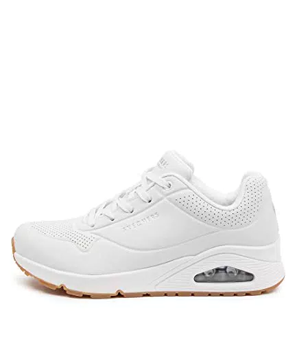 Skechers Uno- Stand On Air, Sneaker Donna, White Durabuck