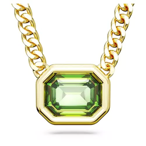 Collana Pendente Swarovski con Cristalli e Zirconia Swarovski a Taglio Ottagonale