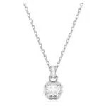 Pendente Swarovski Birthstone Taglio Squadrato Aprile Bianco
