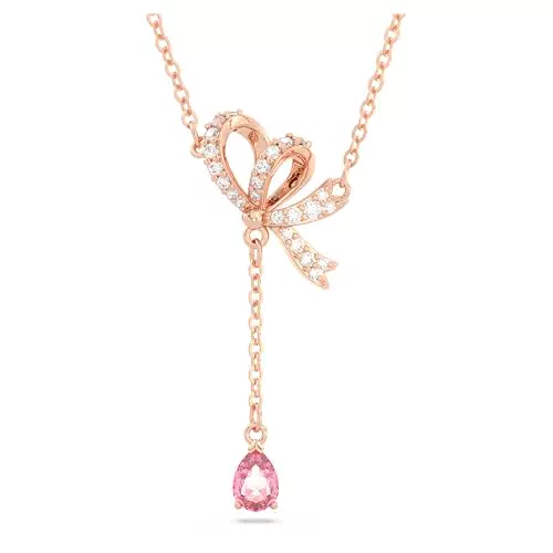 Collana Pendente Swarovski con Motivo a Fiocco e Cristalli