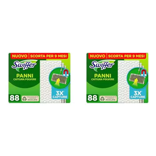 Swiffer Panni Catturapolvere in Microfibra per Tutti i Pavimenti - Confezione da 2