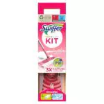 Swiffer Starter Kit Lavapavimenti Cattura Polvere Dry - Scopa + Panni Asciutti e Wet