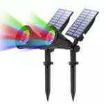 T-SUN Faretto Solare Impermeabile per Esterni con 2 Modalità di Illuminazione