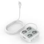 TESSAN Ciabatta Multipresa Elettrica con USB e Interruttore, 3 Metri
