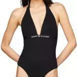 Tommy Hilfiger Costume da Bagno Donna One Piece con Allacciatura al Collo