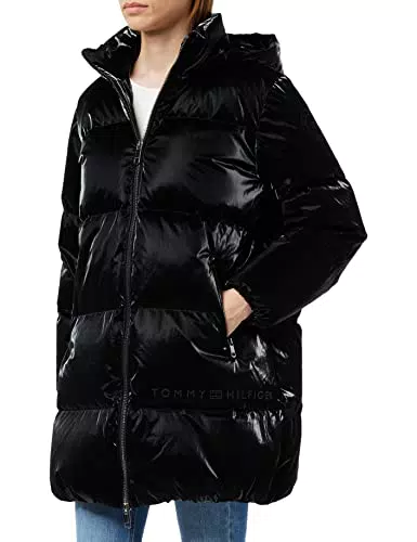 Tommy Hilfiger Cappotto Puffer Metallizzato WW0WW35935 in Tessuto