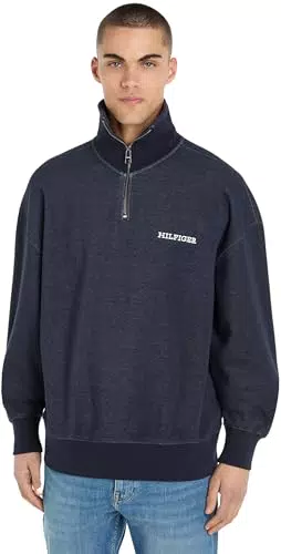 Tommy Hilfiger MONOTYPE Honeycomb 1/4 Zip - Maglia a Manica Lunga Uomo