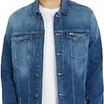 Tommy Jeans Giacca in Jeans Uomo Trucker Jacket Elasticizzata