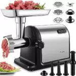 Tritacarne Elettrico AOBOSI 3-In-1 con Dischi di Macinazione in Acciaio Inox - Professionale con Lame