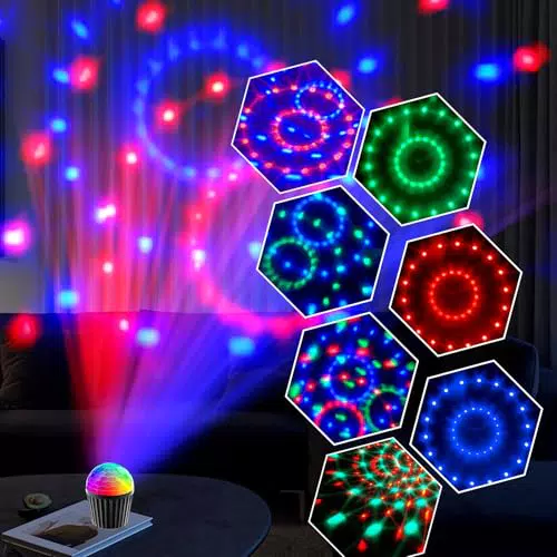Tyonto Mini Luci Discoteca con Telecomando e USB - Effetti Strobo per Feste