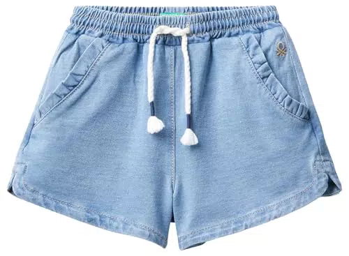 Benetton Bermuda Bambina Azzurro Denim