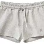 Benetton Pantaloncini Bambina Grigio Melange Medio