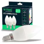 V-TAC Lampadina LED a Candela E14, 4,5W (Equivalente a 45W), 470 Lumen, Luce Bianca Naturale