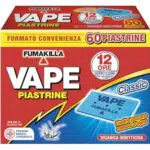Vape Piastrine Classic: Protezione da Zanzare Comuni e Tigre per 12 Ore