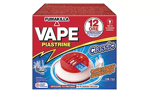 Vape Elettroemanatore Filo Classic Protezione Zanzare Ambienti Chiusi e All'Aperto