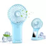 Ventilatore Portatile Ricaricabile USB con Specchio - 4 Velocità Regolabili