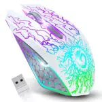Mouse Gaming Wireless Ricaricabile VersionTECH con Luci RGB - Clic Silenzioso e DPI Regolabili