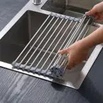 ViWaVee Scolapiatti Pieghevole in Acciaio Inossidabile per Cucina sopra il Lavello
