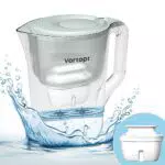 Caraffa Filtrante Vortopt per Acqua, Migliora il Gusto e Riduce Cloro e Piombo