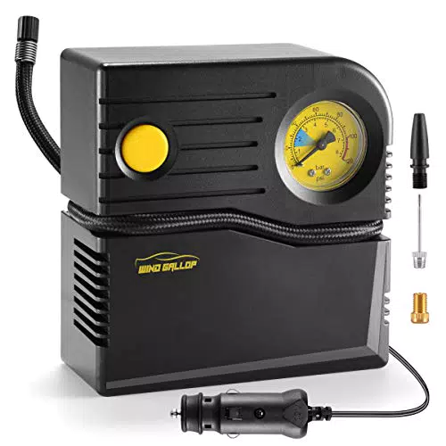 WindGallop Mini Compressore Aria Portatile 12V Gonfiatore Analogico per Pneumatici