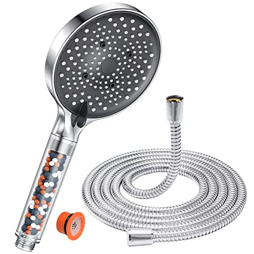 Soffione Doccia YEAUPE PRO con Tubo 1,6M e 6 Tipi di Getto