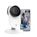 YI Pro Home 2K Camera Wifi per Sorveglianza Interna con Rilevamento Umano e Notifiche Push in Tempo Reale - Compatibile con Alexa